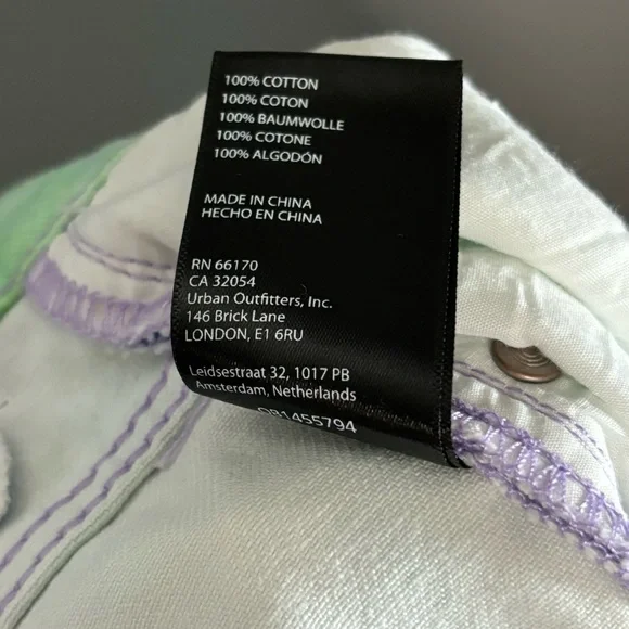 BDG by Urban Outfitters Cowboy Jeans Watercolor Floral Tie-Dye High Rise 31 - Picture 10 of 16